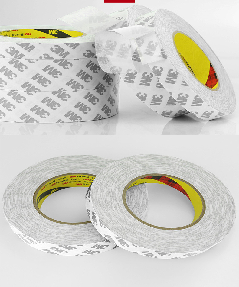 3M9075 Double-sided tape die-cutting 0.08mm thick cotton paper transparent ultra-thin adhesive tape, punching type, high viscosity, scratch free and easy to tear