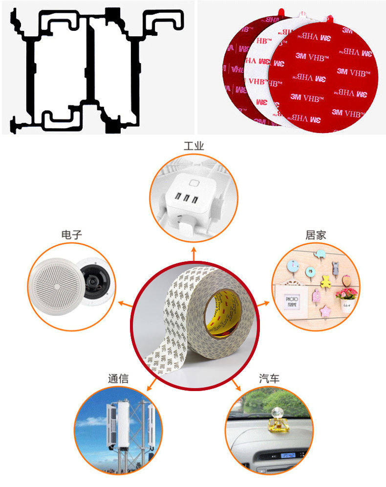 3M4905/4910 Double-sided tape high temperature resistant transparent acrylic strong non marking adhesive tape bathroom home 3M adhesive