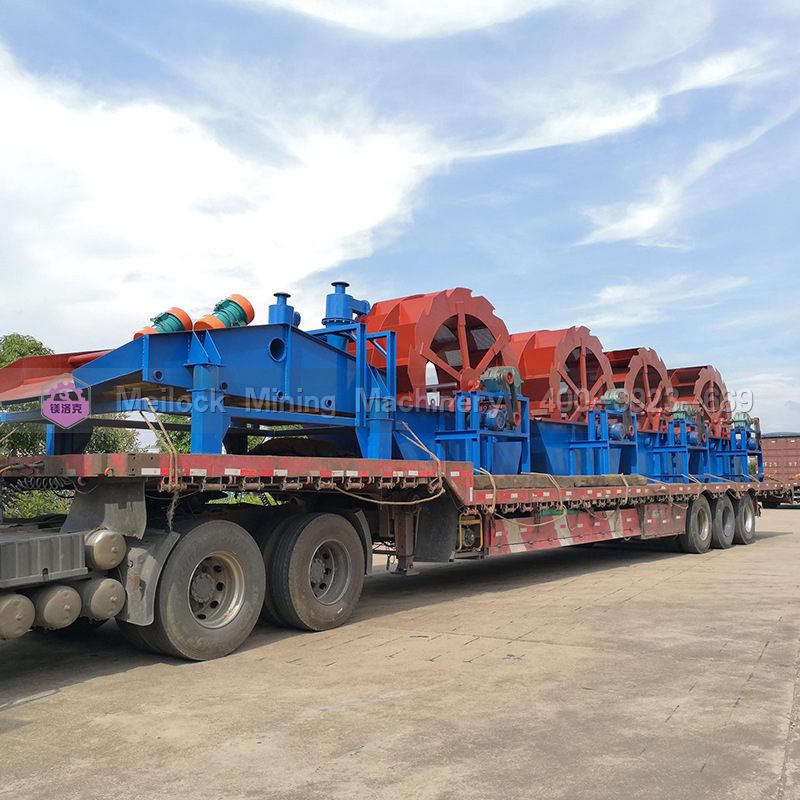 Hydraulic sand washing machine, working wheel, bucket type sand washing machine, sand washing equipment with excellent performance in sand fields