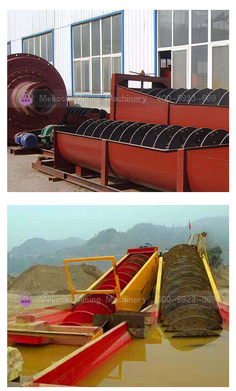 Sand washing machine, double groove spiral extension grading machine, sand washing equipment, mobile sand washing machine, large production line