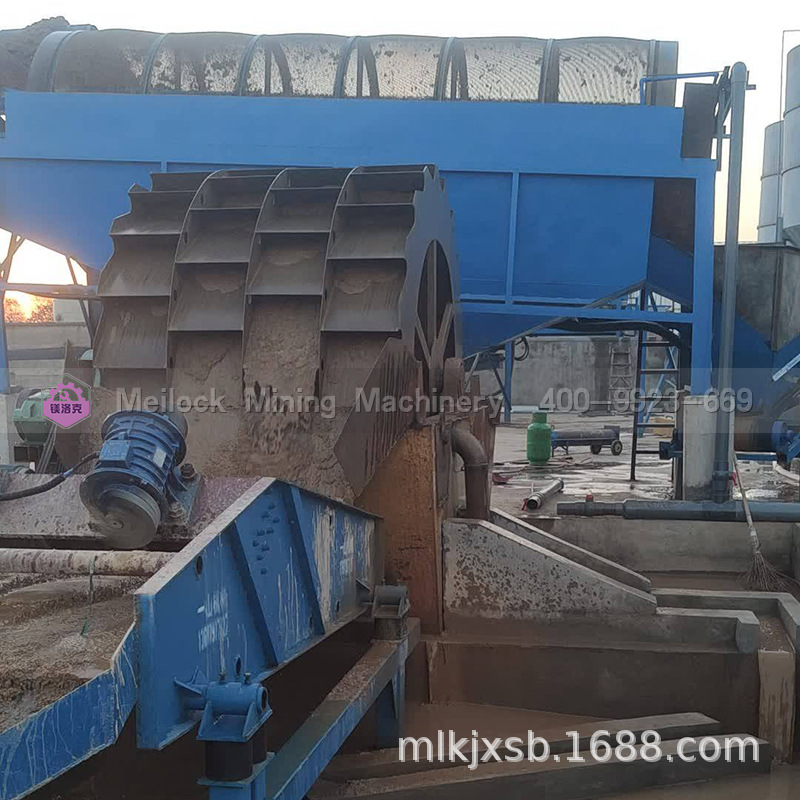 Hydraulic sand washing machine, working wheel, bucket type sand washing machine, sand washing equipment with excellent performance in sand fields