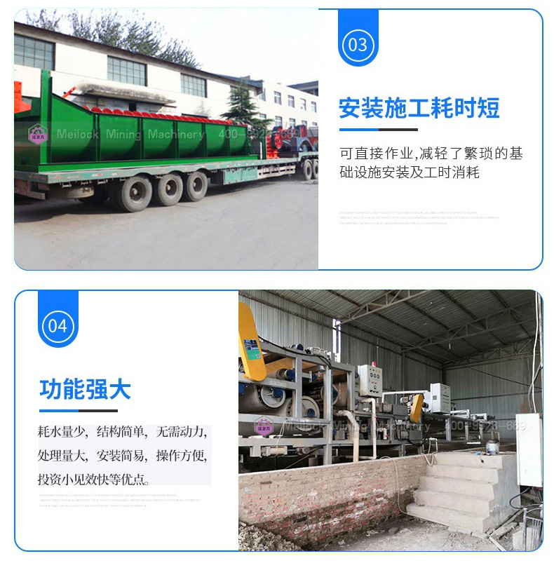 Sand washing machine, double groove spiral extension grading machine, sand washing equipment, mobile sand washing machine, large production line