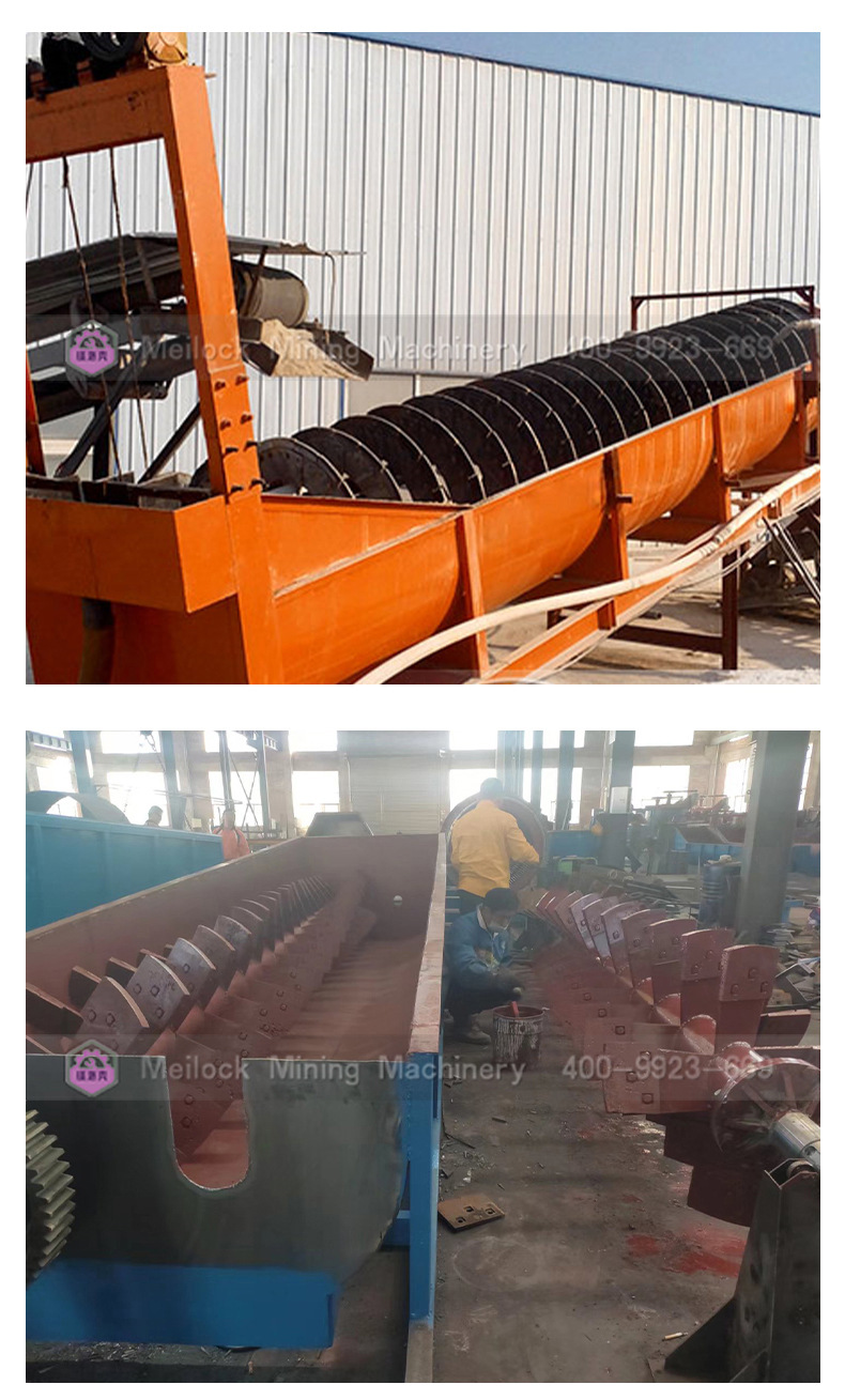 Sand washing machine, double groove spiral extension grading machine, sand washing equipment, mobile sand washing machine, large production line