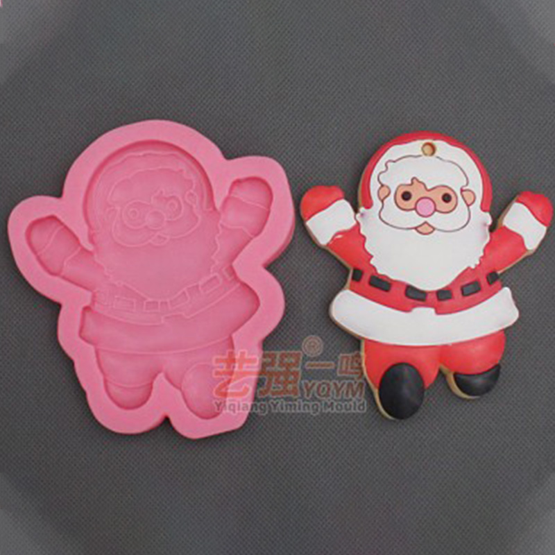 硅胶烘焙模具 蛋糕翻糖圣诞节日装饰模具339-030圣诞老人