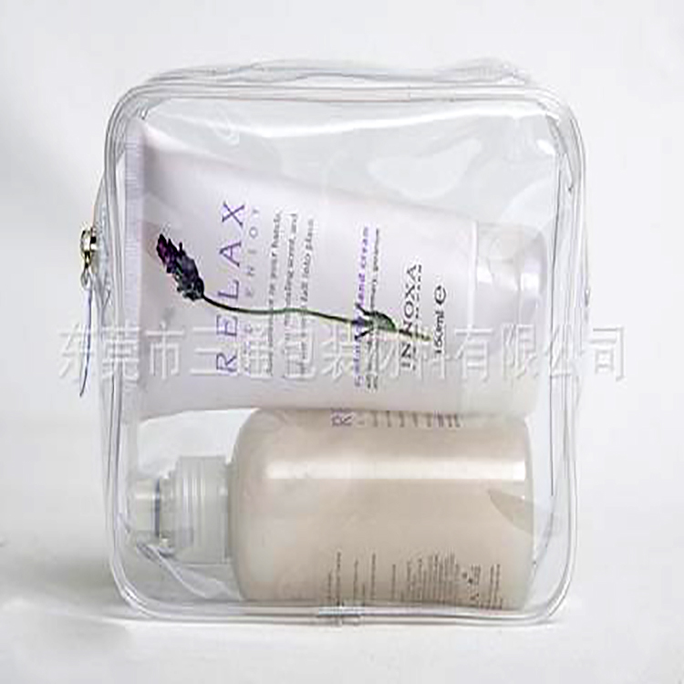 广东透明塑料PVC拉链袋PVC包装袋防水洗漱化妆品袋定制厂家