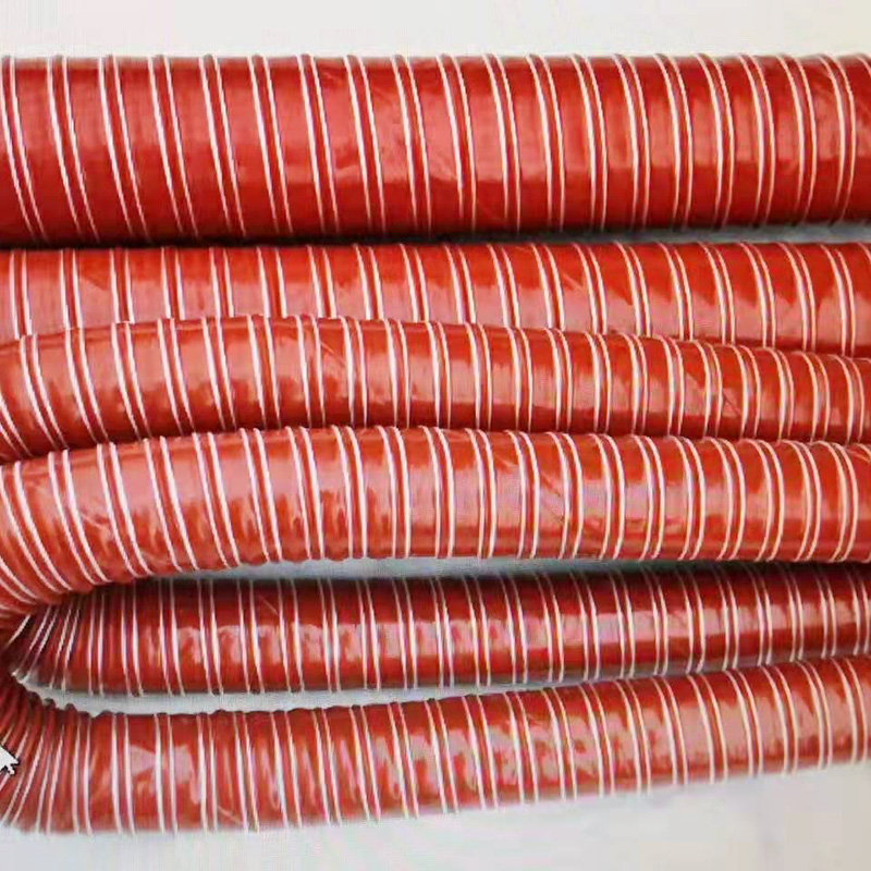 厂家销售 红色矽胶风管 工业伸缩管