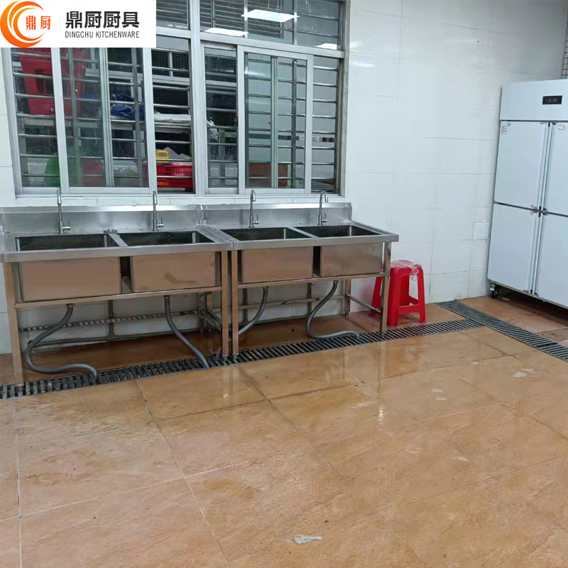 广州厂家定制不锈钢水池 304不锈钢水槽 加厚手工水槽 厨房洗菜盆洗碗池双槽水槽