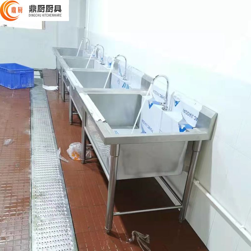 广东洗菜池厂家批发 304不锈钢水槽 加厚手工水槽 厨房洗菜盆洗碗池双槽水槽