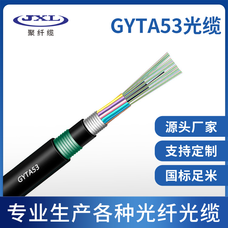 聚纖纜廠家定制96芯GYTA53光纜