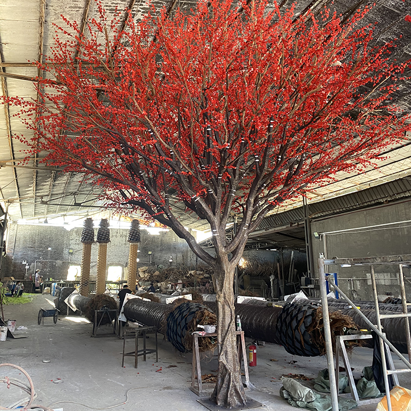 仿真植物桃花樱花树 室内节日装饰 人造树 鸿鹄生产
