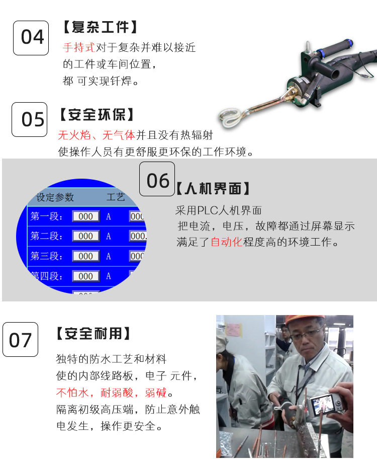 Handheld high-frequency heating machine, small copper pipe brazing and welding machine, integrated heat treatment equipment