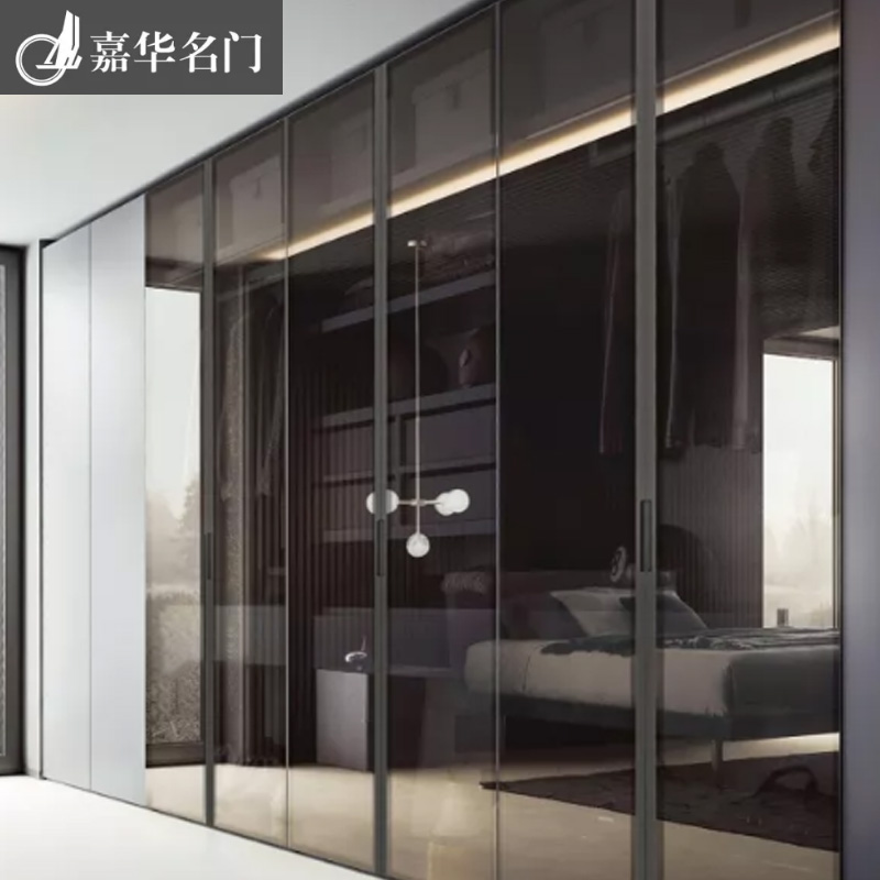 廠家直銷(xiāo)衣柜衣櫥 玻璃層板衣柜 輕奢臥室衣帽間 嘉卓裝飾材料廠家定制