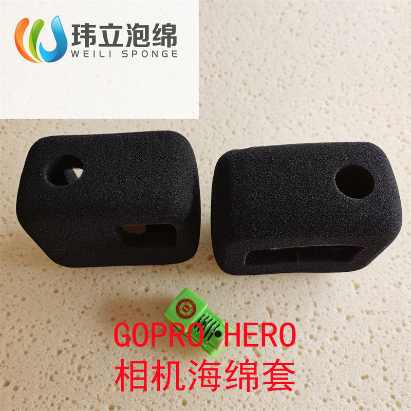 廠家供應(yīng)運(yùn)動(dòng)相機(jī)海綿套 適用GOPRO HERO4-9代 定制大疆山狗系列